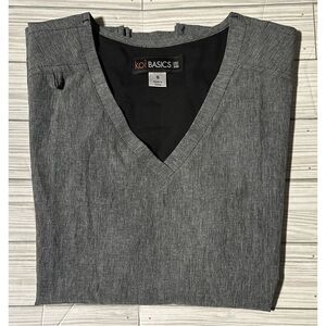 Women's Koi‎ Basics Becca Heather Grey 4 Pocket Scrub Top Size Small